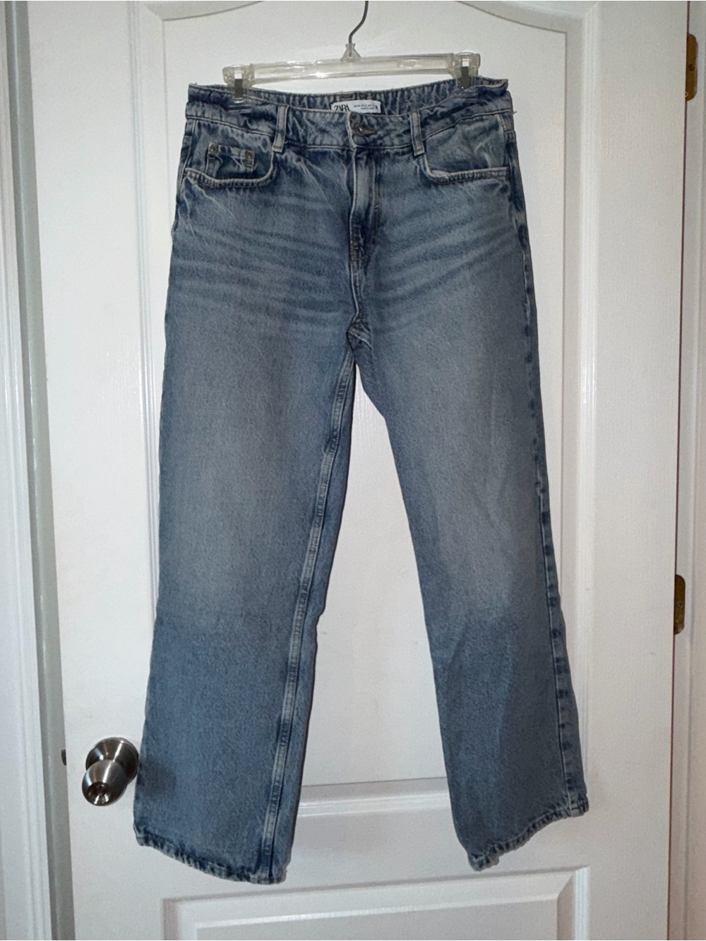 Zara Light Blue Wide-Leg Jeans